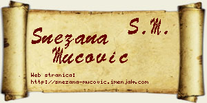 Snežana Mucović vizit kartica